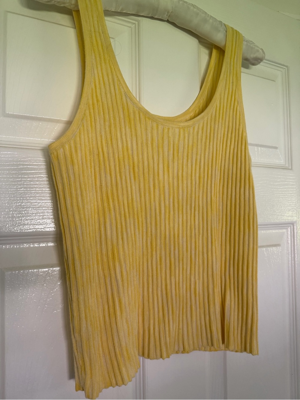 a new day Yellow Ribbed Scoop Neck Tank Top